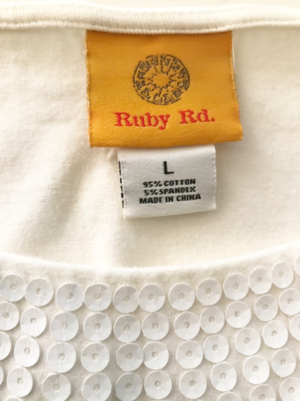 Ruby Rd. Cotton Top Size L - Picture 3 of 6